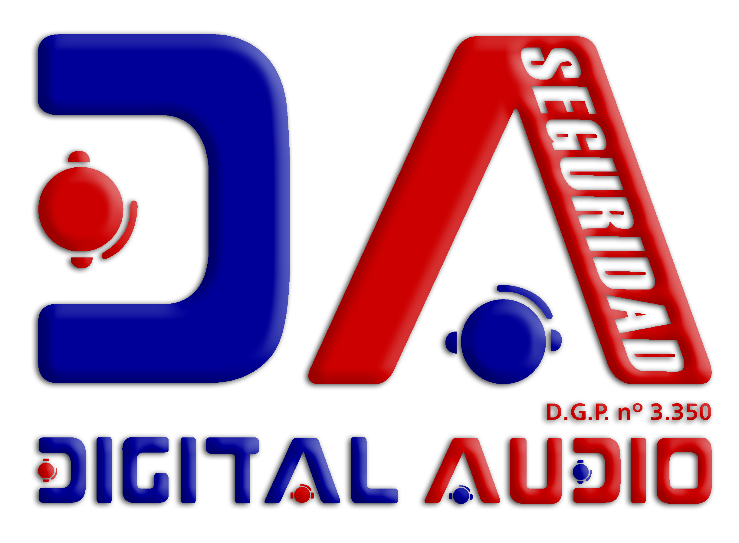 Logo Digital Audio rojo y azul
